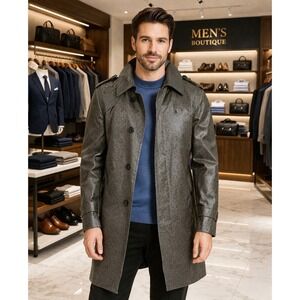 Men Tallia's Lined Raincoat Med‎ Weight Size-M (Reg: $500)